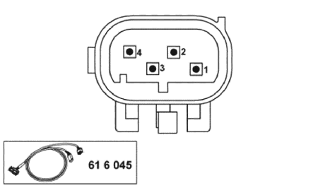 Ejemplo conector RDC de 4 pines BMW